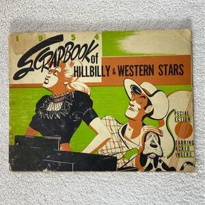 5/$35 Vintage 1954 Scrapbook Of Hillbilly & Western Stars Hillbilly Hoedown Book